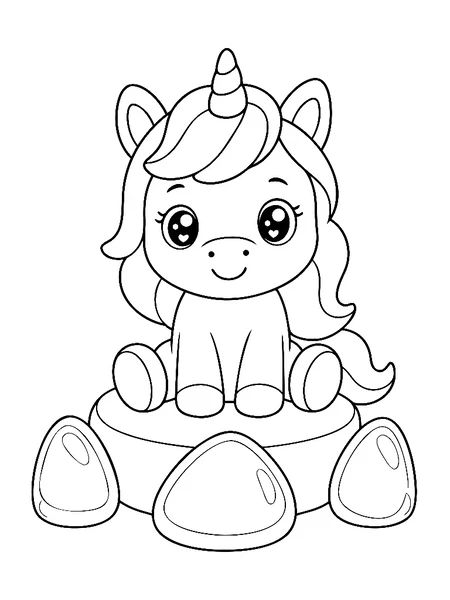 Rounded Crystals coloring page